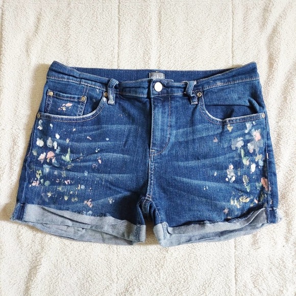 Soho Shorts Soho Ny Paint Splatter Denim Shorts Poshmark